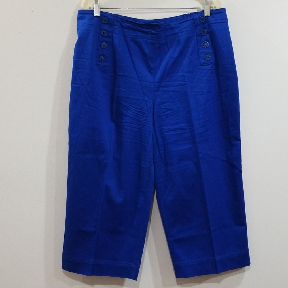 Linea Donna woman size 18W royal blue capri pants